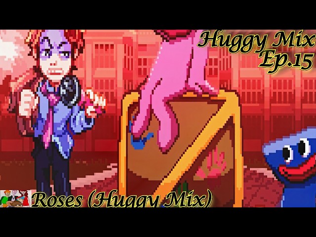 Friday Night Funkin' Huggy Mix (#huggywuggy #fnfmod) Senpai VS Huggy in Roses (Huggy Mix)