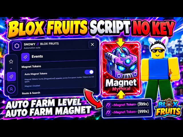[NEW] •OP• Blox Fruits Script(NO KEY) | Auto Farm Level, Auto Farm Magnet, Auto Secret Quest & More