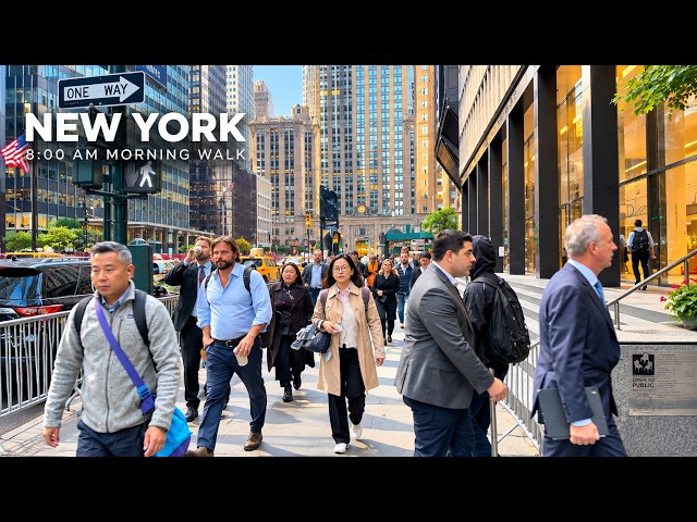 This Happens in Manhattan Every Morning at 8AM | NYC 4K Walk