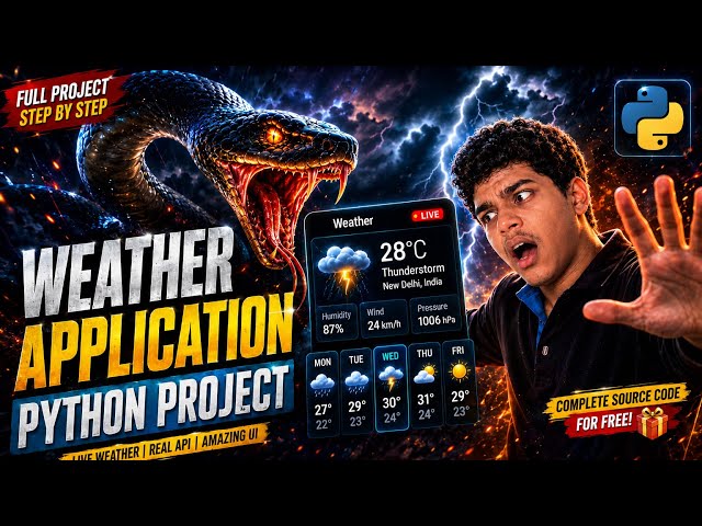 Build a Weather App in Python 🌦️ | Complete Python Project with API | Beginner to Advanced 