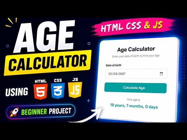 How to Build an Interactive Age Calculator | Coding Tutorial for Beginners