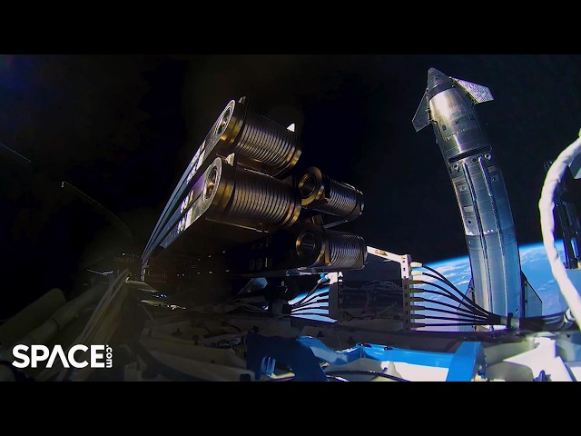 Whoa! SpaceX Starship’s Starlink deployment seen by ship and satellite cameras