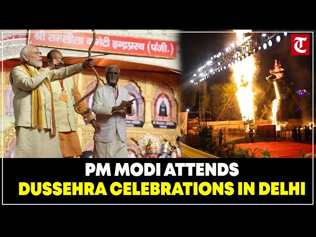 PM Narendra Modi Attends Grand Dussehra Celebrations at DDA Utsav Ground in Delhi