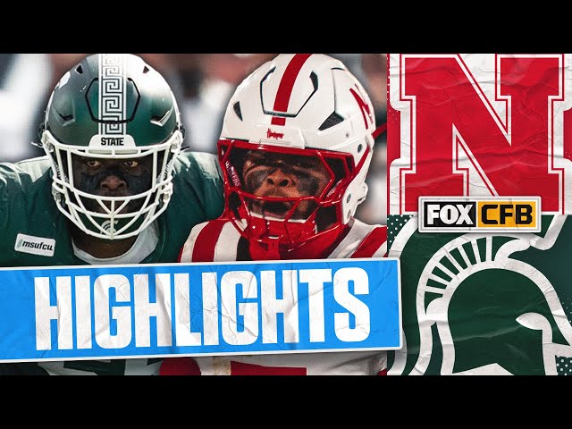 Nebraska Cornhuskers vs Michigan State Spartans Highlights 🏈 FOX College Football