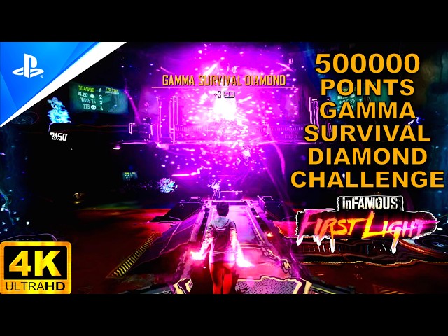 GAMMA SURVIVAL DIAMOND Challenge 500000 Score Infamous First Light Guide #infamous #gamer #ps5 #easy