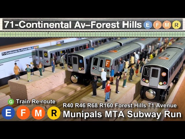 Munipals MTA R40 R68 R160 Forest Hills 71st Avenue Subway Run + Drifting R62 7 Train? @Trainman6000