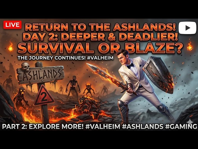 🔴 Valheim Episode 21 | Navigating the Ashlands Part 2