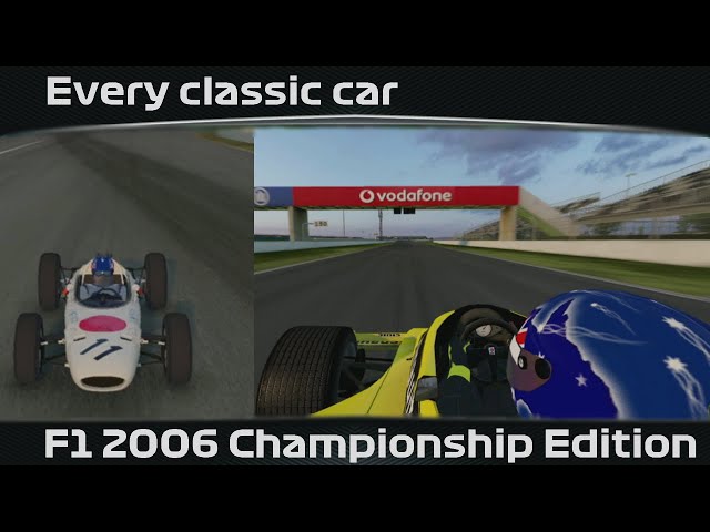 Every classic car & Jerez in F1 2006 Championship Edition