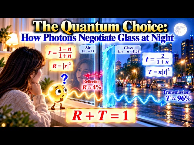 The Quantum Choice: How Photons Negotiate Glass at Night #quantumphysics #quantumelectrodynamics