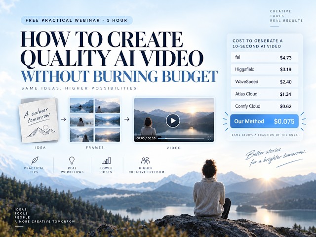 How to Create Quality AI Video Without Burning Budget | Practical Webinar