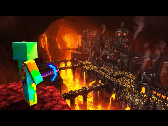 1000 Players Simulate Mining Prison in Minecraft