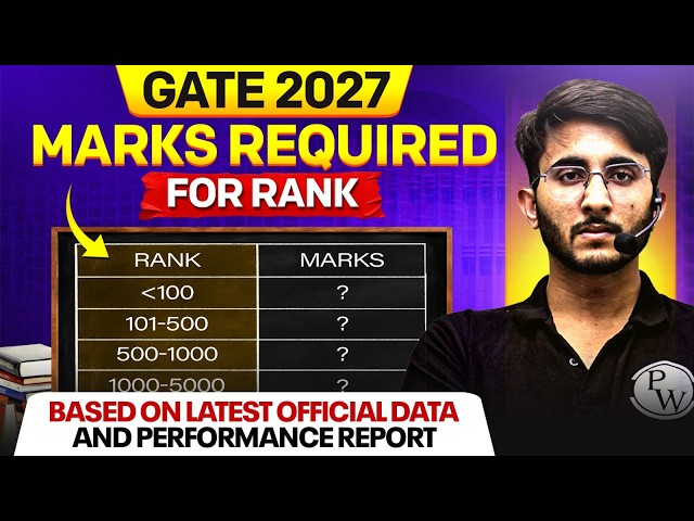 GATE 2027 Marks vs Rank Analysis | GATE Score Required For Top Rank | Based On Performance Data