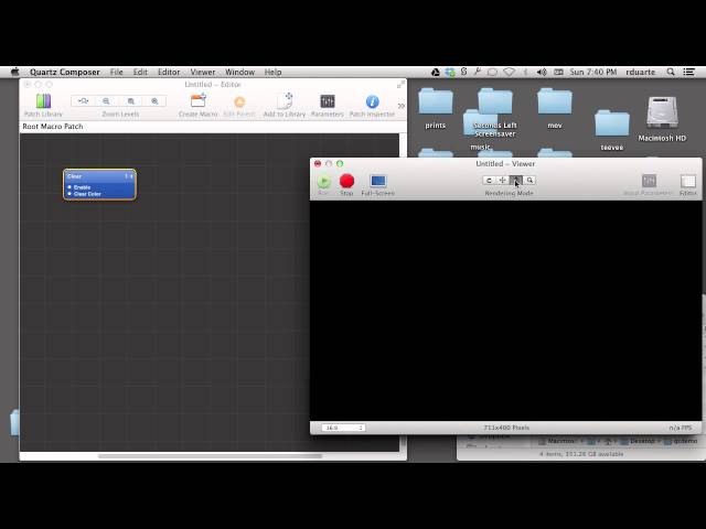 Quartz Composer Tutorial 1: The Interface