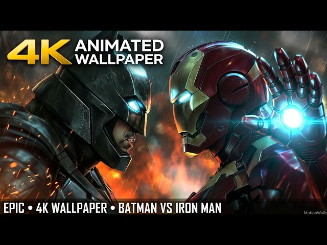 🦇 Batman vs Iron Man Faceoff | 4K Cinematic Wallpaper #batman #ironman #4k