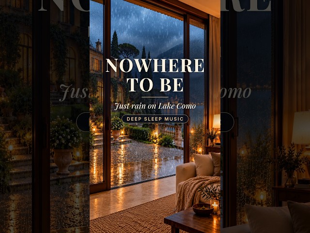 Nowhere to Be… Just Rain on Lake Como 🌧️ Sleep Music #shorts  #sleepmusic #rainoundforsleep