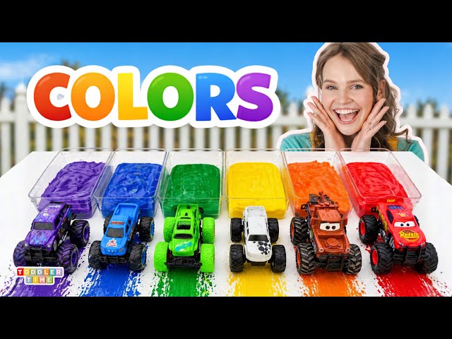 Learn Colors with Monster Trucks and Paint for Kids with Silly Miss Lily 🚗 | Toddler Learning Video