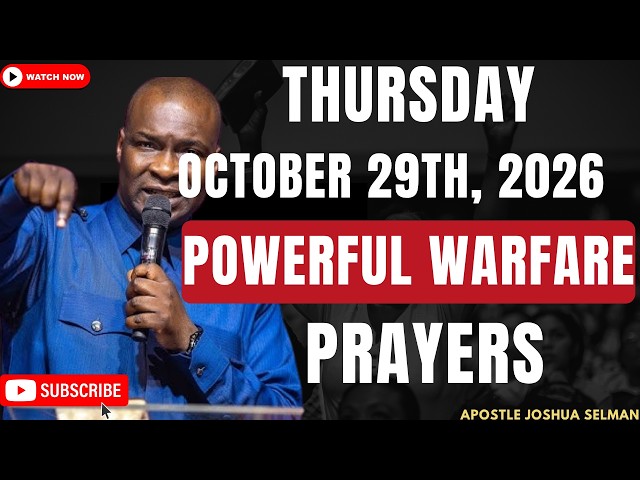 🔴 TUESDAY 27TH OCTOBER 2026 | POWERFUL WARFARE PRAYER TO START YOUR DAY | APOSTLE JOSHUA SELMAN