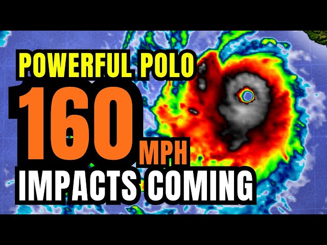 Polo Strengthens back to a Category 5...