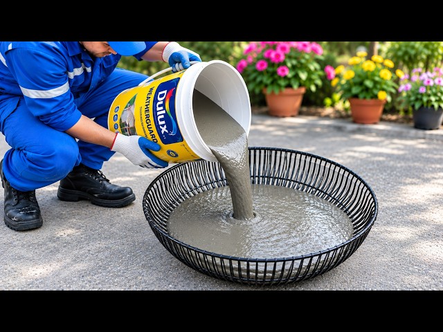 Don't Throw Away Your Old Fan Cage! Fill It with Cement and Create Useful Household Items! 😱