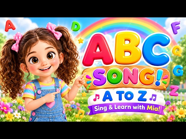 ABC Alphabet Song A to Z 🎵 | Learn English with Mia | Bright Sprouts