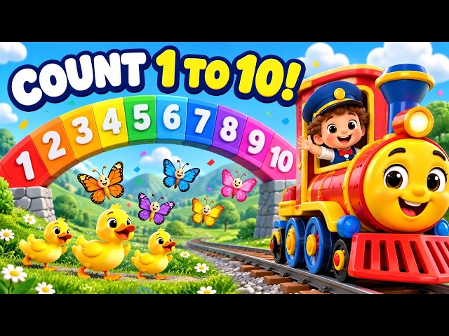 Counting 1 to 10 for Toddlers | Number Train Song | Learn Numbers 123