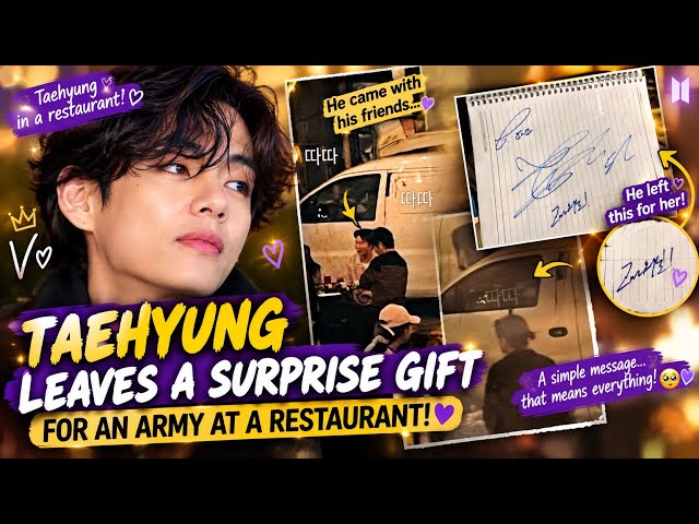 🔴TAEHYUNG LEFT AN ARMY A SURPRISE GIFT… His Sweet Message Has Fans Emotional 🥹💜