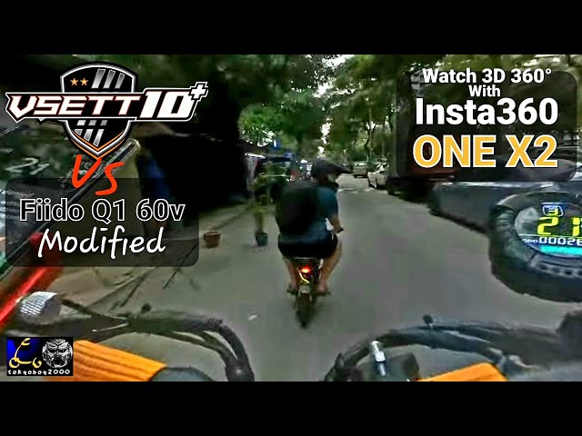 Vsett 10+ Vs Fiido Q1 60v Modified [ Insta360 One X2 ] 3D 360° View /Setapak & Danau Kota Area
