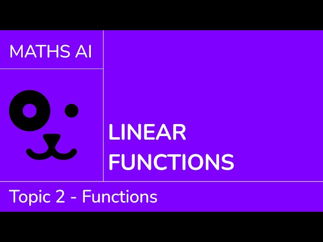 Linear functions [IB Maths AI SL/HL]