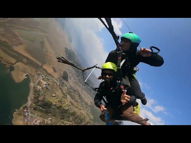 Paragliding acrobatics fly wingover🪂 to spiral dive 