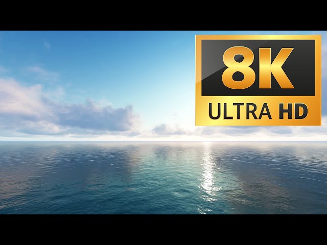 Ocean Background | Moving Clouds Sky | 8K UHD #8k