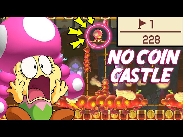 NO COIN CASTLE with NO CHECKPOINT 😮 | SMM2