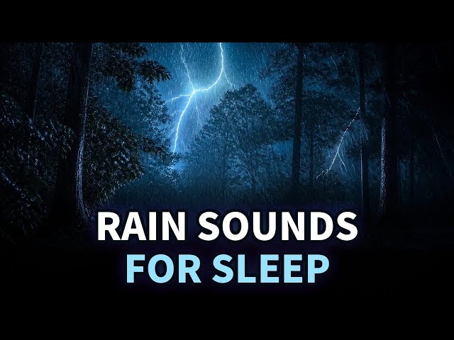 Rain Sounds for Sleep | Dark Forest Rain & Rolling Thunder (10 Min Seamless Loop)