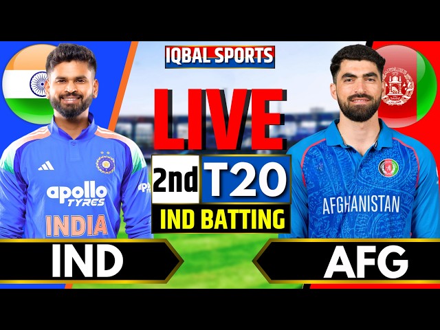 🔴IND vs AFG 2nd T20, India Batting | Live Cricket Match Today | India vs Afghanistan | Iqbal Sports