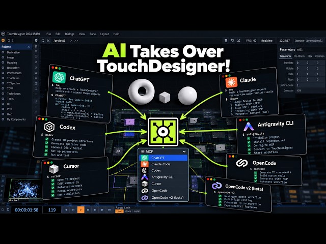 One-Click AI Integration: Generating Projects with Natural Language🤯Touchdesigner tutorial