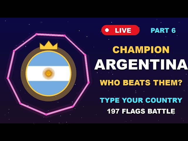 🔴 LIVE: India vs Pakistan 🇮🇳🇵🇰 Flag Battle Royale 🌍 Who Survives? Type Your Country | PART 6