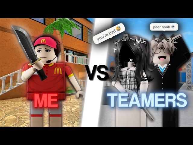 BEATING TOXIC TEAMERS IN MM2.. (Murder Mystery 2)