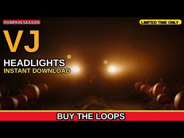 Tractor Headlight Tunnel Pumpkin Season VJ Loop by Chromatomorphosis