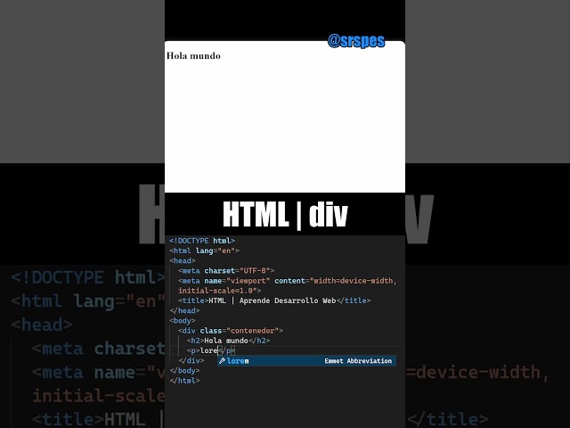 HTML etiqueta div | Aprende Desarrollo Web