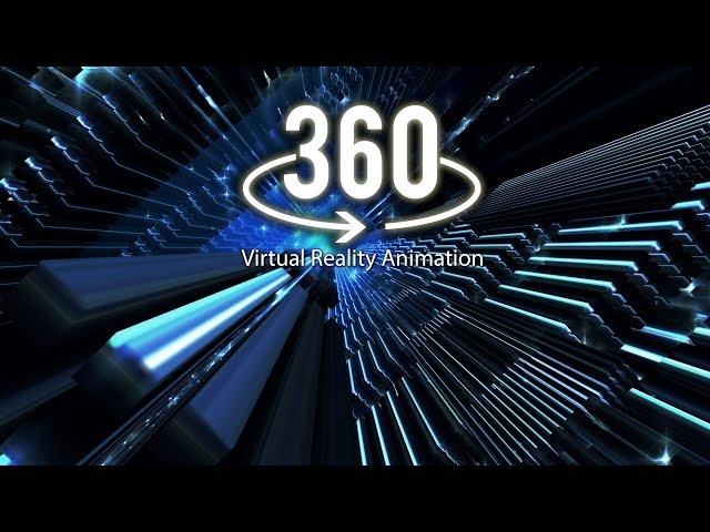 360° VR 4K Blue Corridor #AAVFX Virtual Reality Animation