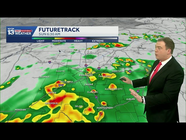 Alabama’s Weather Forecast Brings Weekend Rain and Storms, Then Cooler Weather Next Week
