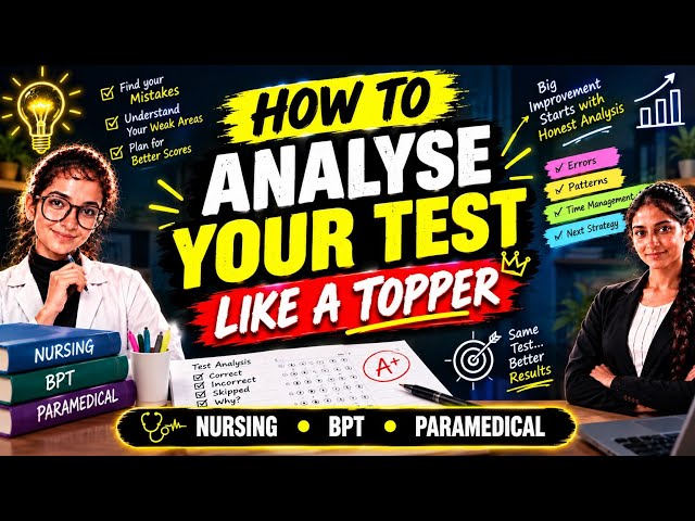 HOW TO ANALYSE YOUR TEST LIKE A TOPPER 🔥 | MISSION PGIMS 2026 | Nursing • BPT • Paramedical
