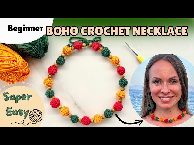 EASY Boho Crochet Necklace | Beginner Friendly