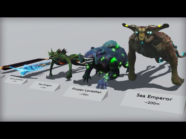 The ACTUAL size of Subnautica & Below Zero LEVIATHANS | 3D size comparison