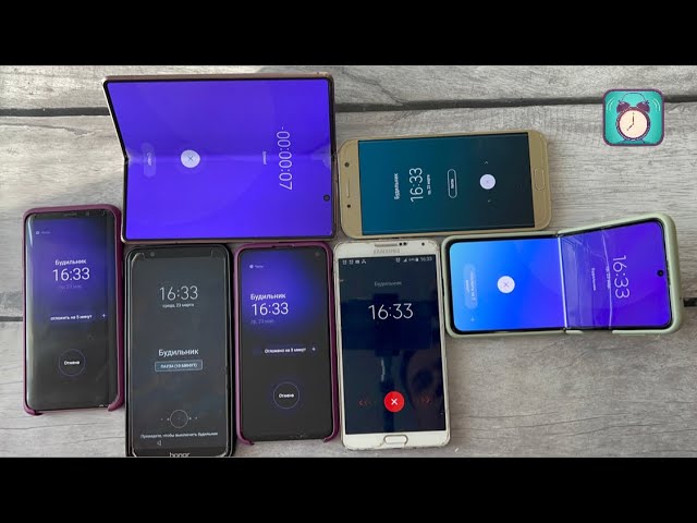 Alarm Clocks Ring Samsung and Alcatel phones at the Same Time Guess model