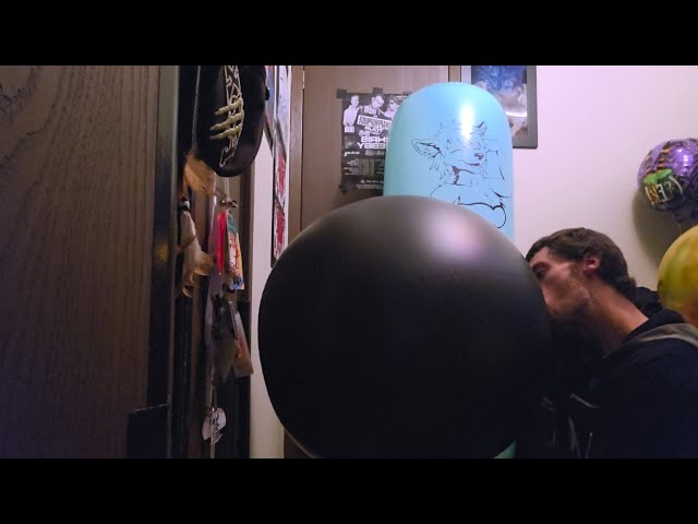 (ASMR) Blowing up a jumbo beach ball