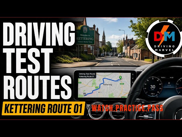 KETTERING DRIVING TEST ROUTE | FULL ROUTE WITH ADI EXPLANATION. #drivingtestroutes #drivinglessons