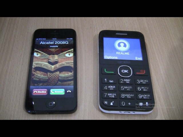 Alcatel 2008G+iPhone 5 64Gb iOS 6 Incoming call & Outgoing call at the Same Time