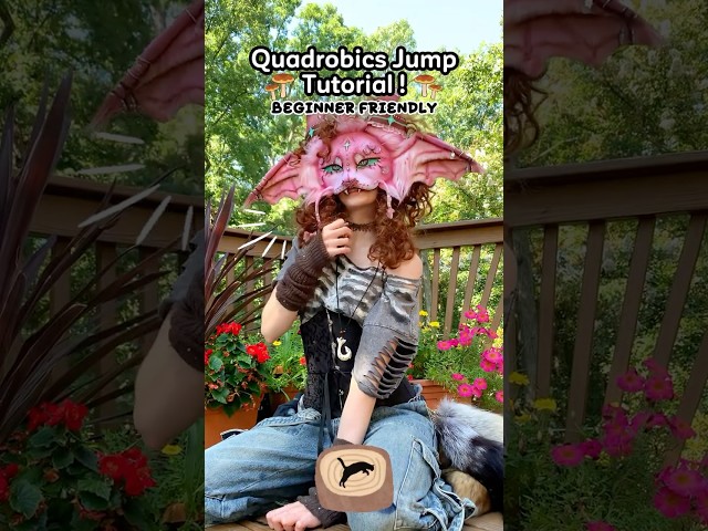 Quadrobics Jump Tutorial!🍁(BEGINNER FRIENDLY) #therian #quadrobics #tutorial #therianthropy #furry