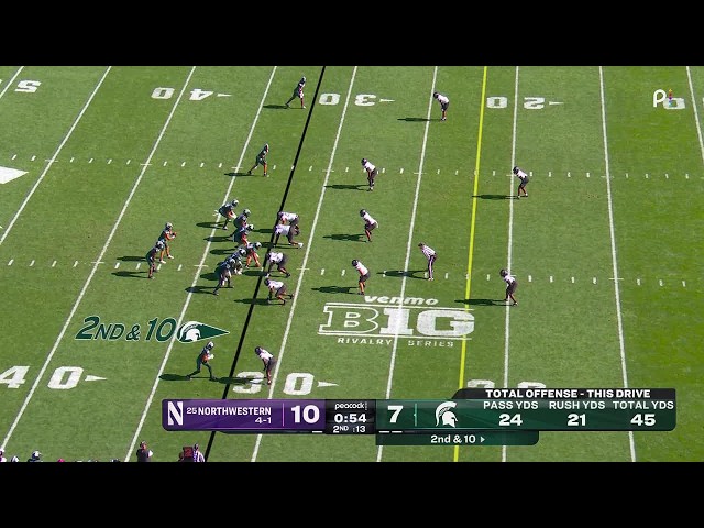 Bryson Williams Hauls in the TD vs Northwestern | Michigan State Football