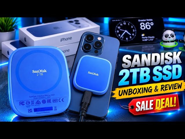 SanDisk Creator Phone SSD 2TB Unboxing & Review 🔥 | Best SSD for iPhone? | Sale Deal ₹26000 #ssd